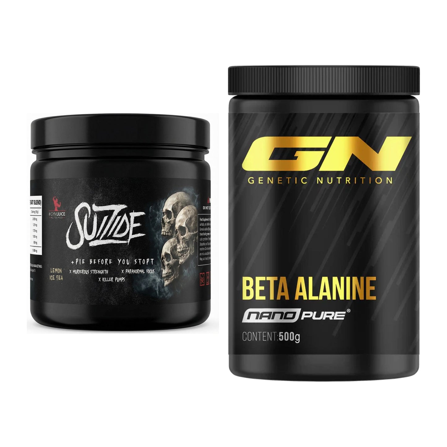 Trainings-Set: #GYMJUICE SUIZIDE Booster + GN Nano Beta Alanine – alle enthaltenen Artikel