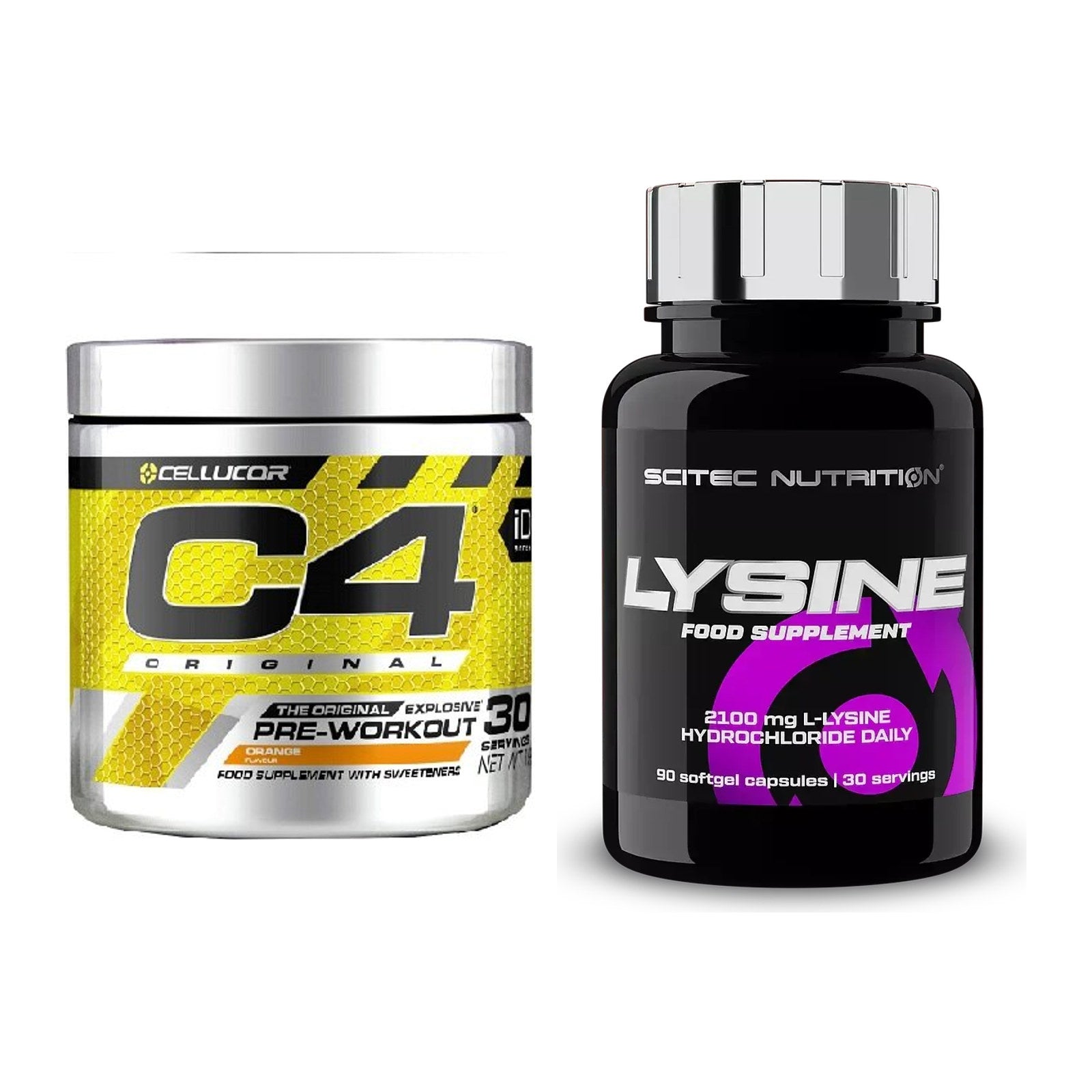 Trainings-Set: Cellucor C4 Original 30Serv. (Icy + Scitec Lysine – alle enthaltenen Artikel