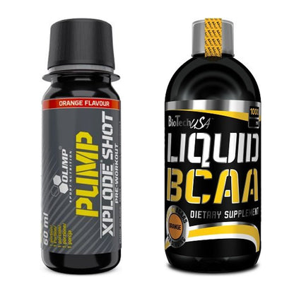 Trainings-Set: Olimp Pump Xplode Shot + BioTech Liquid BCAA – alle enthaltenen Artikel