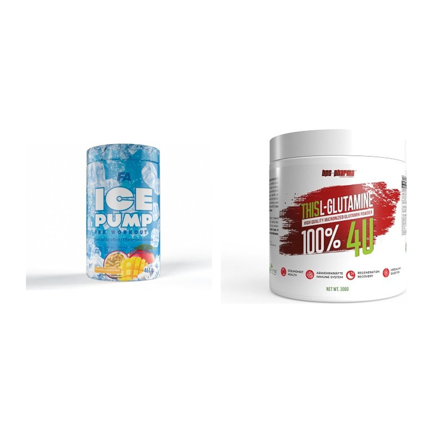 Trainings-Set: FA Nutrition ICE Pump + BPS-Pharma This Glutamin – alle enthaltenen Artikel