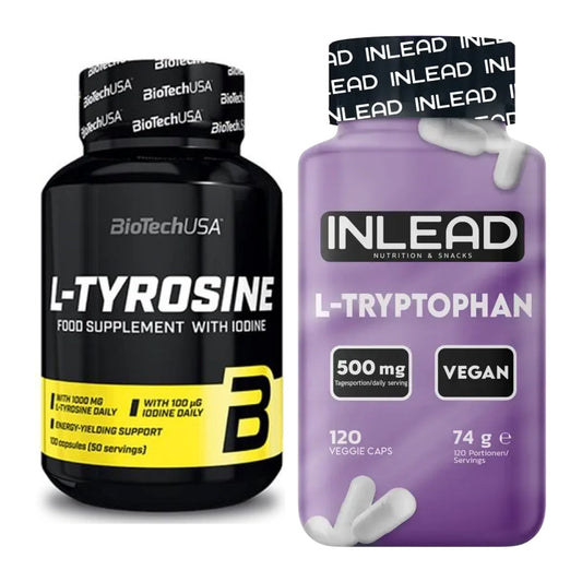 Trainings-Set: BioTech Tyrosine + INLEAD L-Tryptophan 500mg – alle enthaltenen Artikel