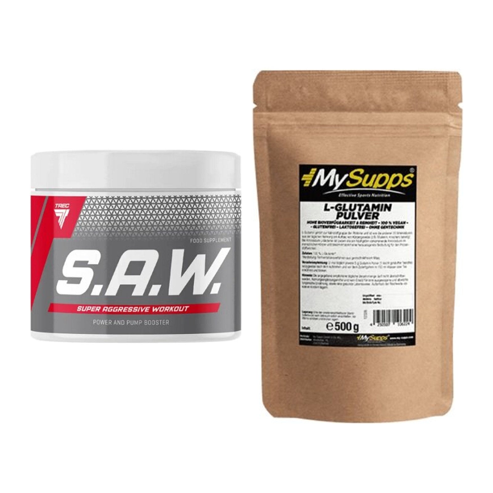 Trainings-Set: Trec Nutrition SAW Booster + MySupps Glutamine – alle enthaltenen Artikel