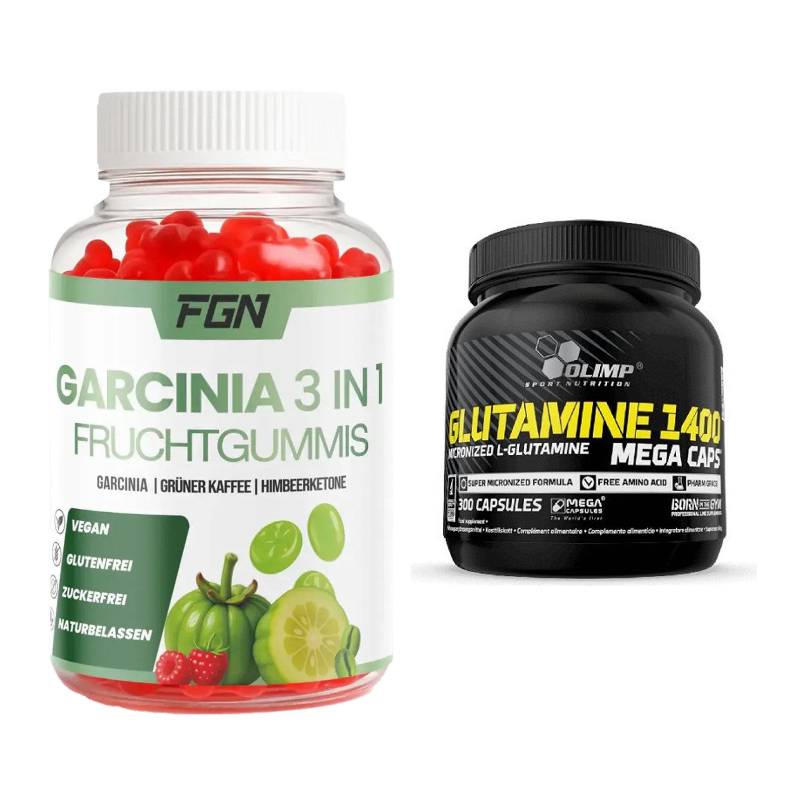 Trainings-Set: FGN Garcinia 60 + Olimp L-Glutamine Mega – alle enthaltenen Artikel