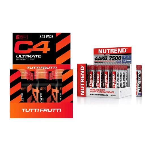 Trainings-Set: Cellucor C4 Ultimate + Nutrend AAKG 7500 Shots – alle enthaltenen Artikel