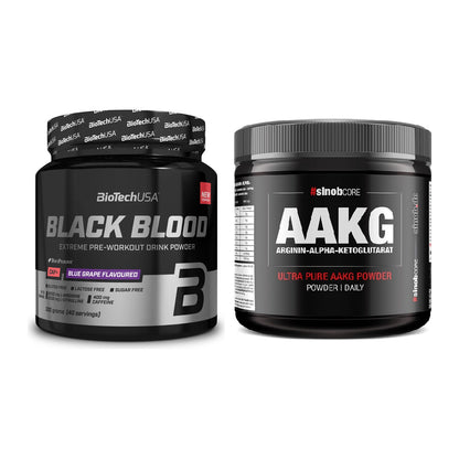 Trainings-Set: BioTech Black Blood CAF + Sinob Core Arginin AAKG – alle enthaltenen Artikel