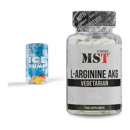 Trainings-Set: FA Nutrition ICE Pump + MST Arginin AAKG 1178mg – alle enthaltenen Artikel