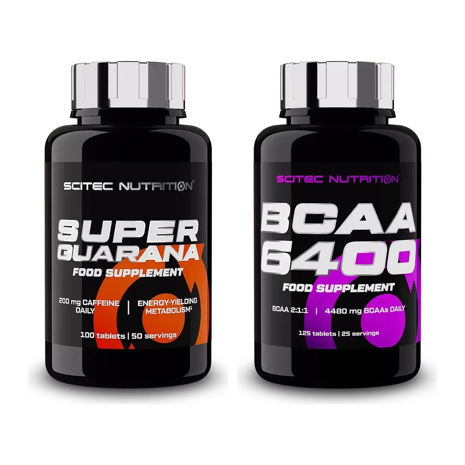 Trainings-Set: Scitec Super Guarana 100 Tabl. + Scitec BCAA 6400 – alle enthaltenen Artikel