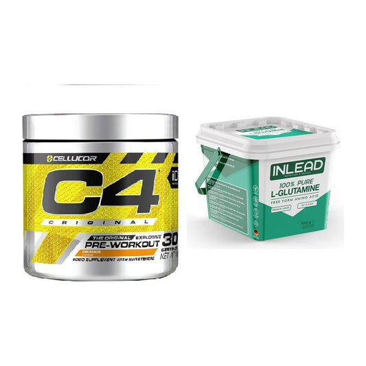 Trainings-Set: Cellucor C4 Original 30Serv. (Icy + INLEAD L-Glutamine – alle enthaltenen Artikel