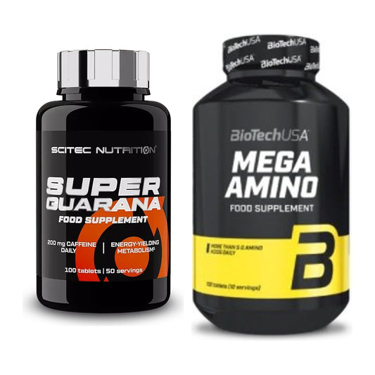 Trainings-Set: Scitec Super Guarana 100 Tabl. + BioTech Mega Amino – alle enthaltenen Artikel