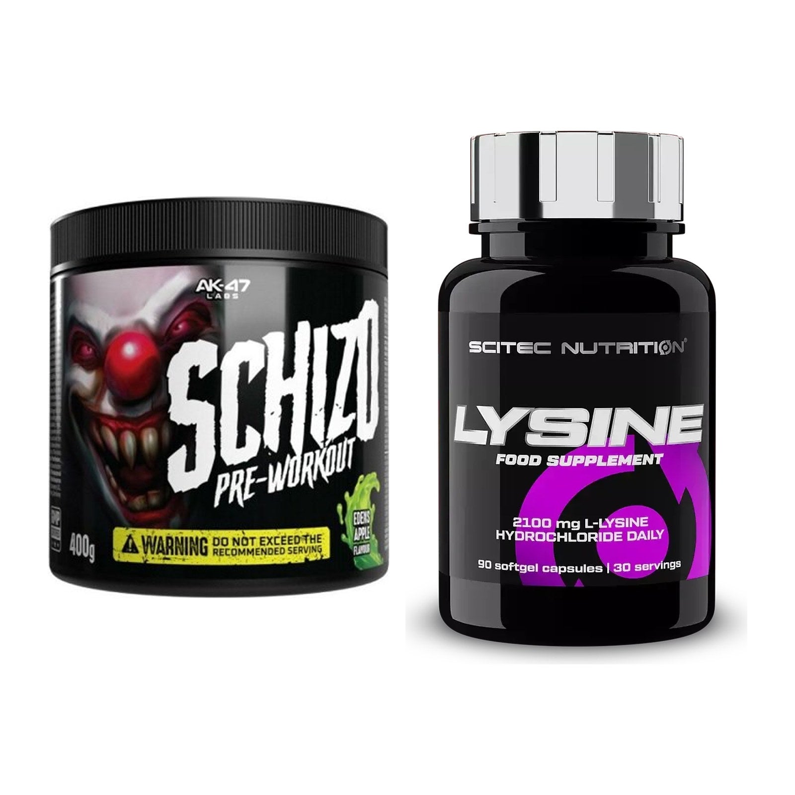 Trainings-Set: AK47 Labs Schizo Pre-Workout + Scitec Lysine – alle enthaltenen Artikel
