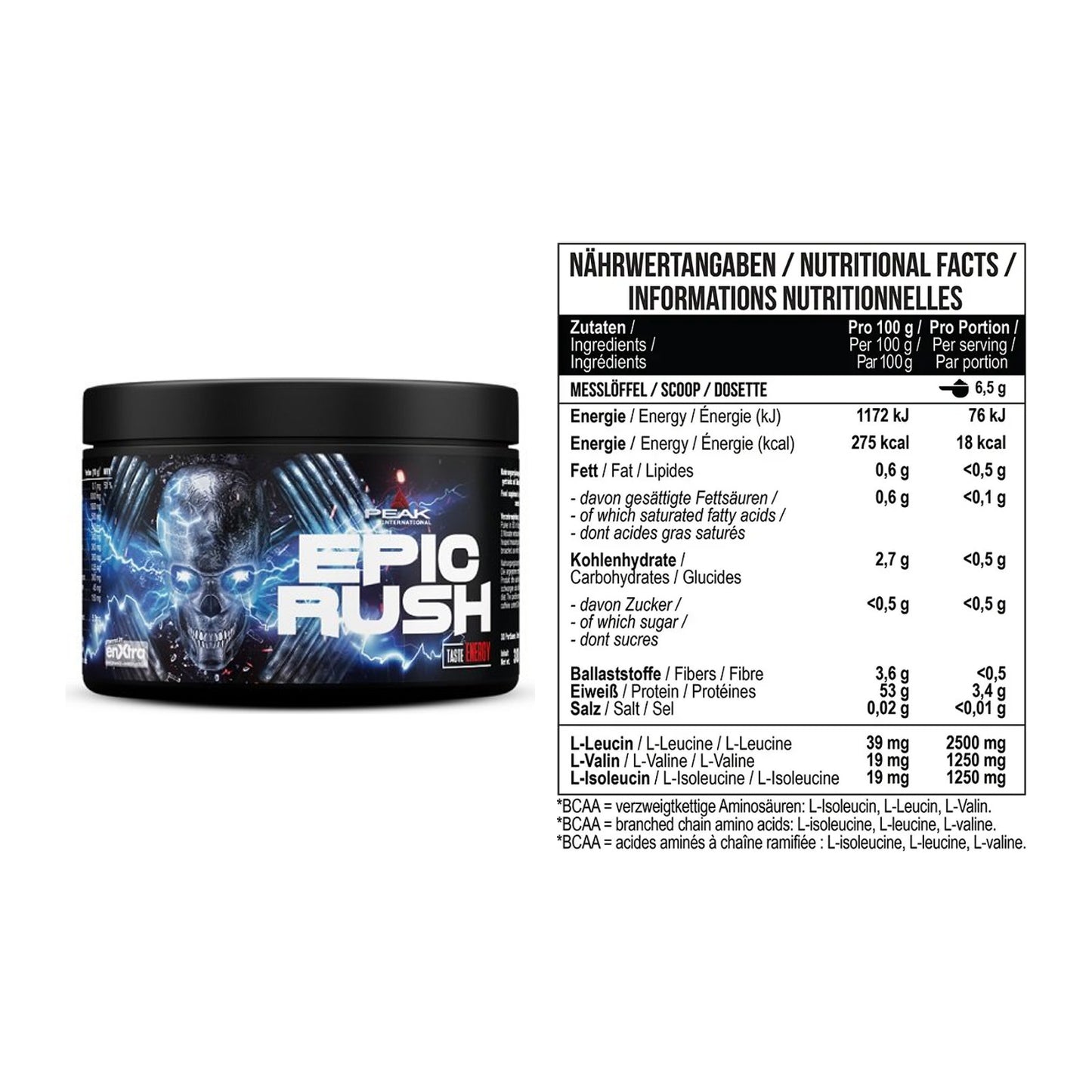 Trainings-Set: Peak Epic Rush + MST BCAA Zero – alle enthaltenen Artikel