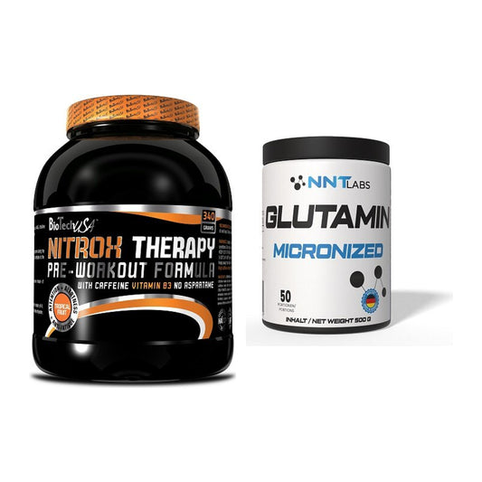 Træningssæt: BioTech NitroX Therapy + NNT Glutamin - alle varer inkluderet