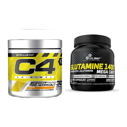 Trainings-Set: Cellucor C4 Original + Olimp L-Glutamine Mega – alle enthaltenen Artikel
