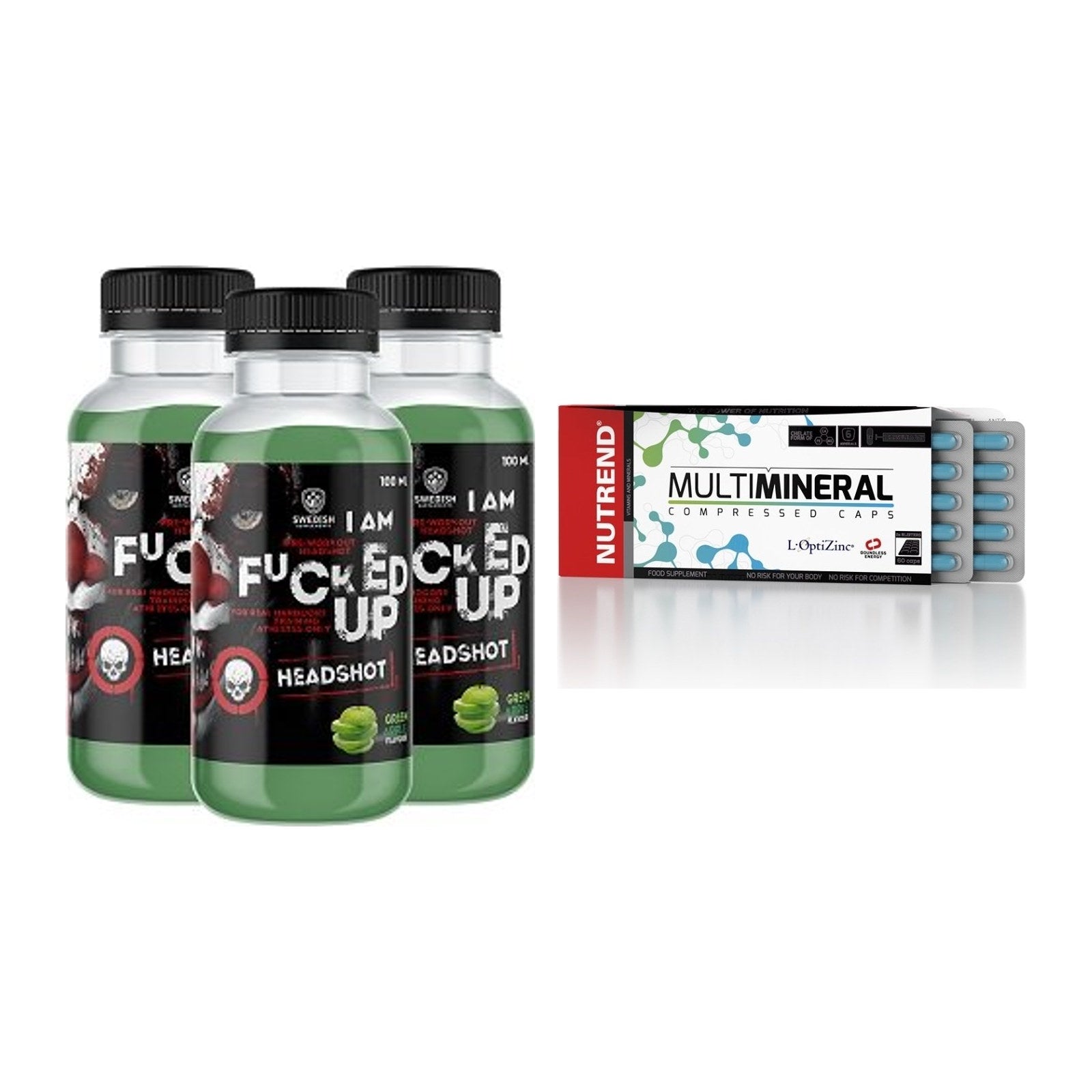 Trainings-Set: Swedish Supplements Fucked + Nutrend Multimineral – alle enthaltenen Artikel