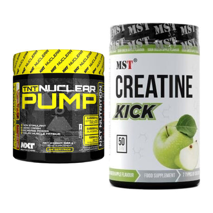 Trainings-Set: NXT Nutrition TNT Nuclear Pump + MST Creatine Kick – alle enthaltenen Artikel