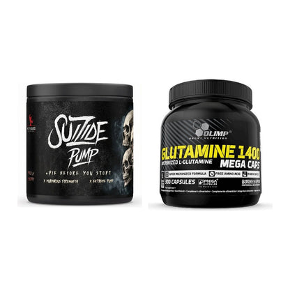 Trainings-Set: #GYMJUICE SUIZIDE PUMP + Olimp L-Glutamine Mega – alle enthaltenen Artikel