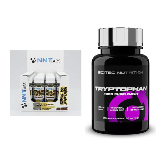 Trainings-Set: NNT Extreme Black Edition Shot + Scitec Tryptophan – alle enthaltenen Artikel
