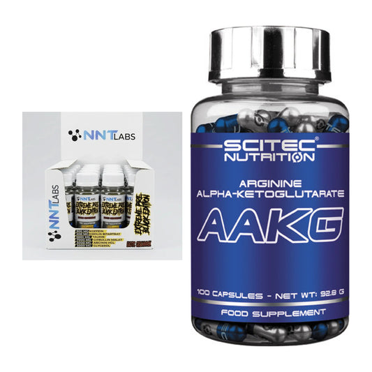 Trainings-Set: NNT Extreme Black Edition Shot + Scitec AAKG – alle enthaltenen Artikel