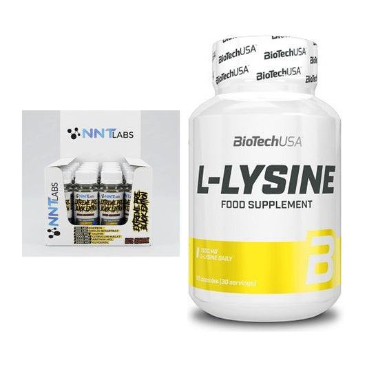 Trainings-Set: NNT Extreme Black Edition Shot + BioTech L-Lysine – alle enthaltenen Artikel