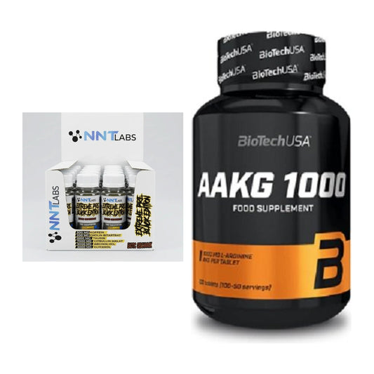 Trainings-Set: NNT Extreme Black Edition + BioTech AAKG 1000mg 100 – alle enthaltenen Artikel