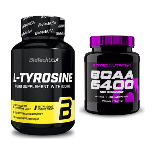 Trainings-Set: BioTech Tyrosine + Scitec BCAA 6400 – alle enthaltenen Artikel