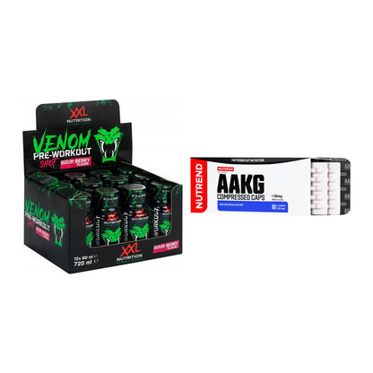 Trainings-Set: XXL Nutrition Venom Shot + Nutrend AAKG Compressed – alle enthaltenen Artikel