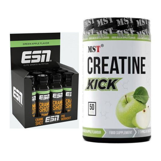 Trainings-Set: ESN Crank Pump Shot + MST Creatine Kick – alle enthaltenen Artikel