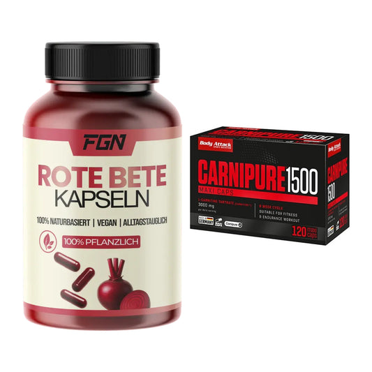 Trainings-Set: FGN Rote Beete + Body Attack Carnipure 1500 – alle enthaltenen Artikel