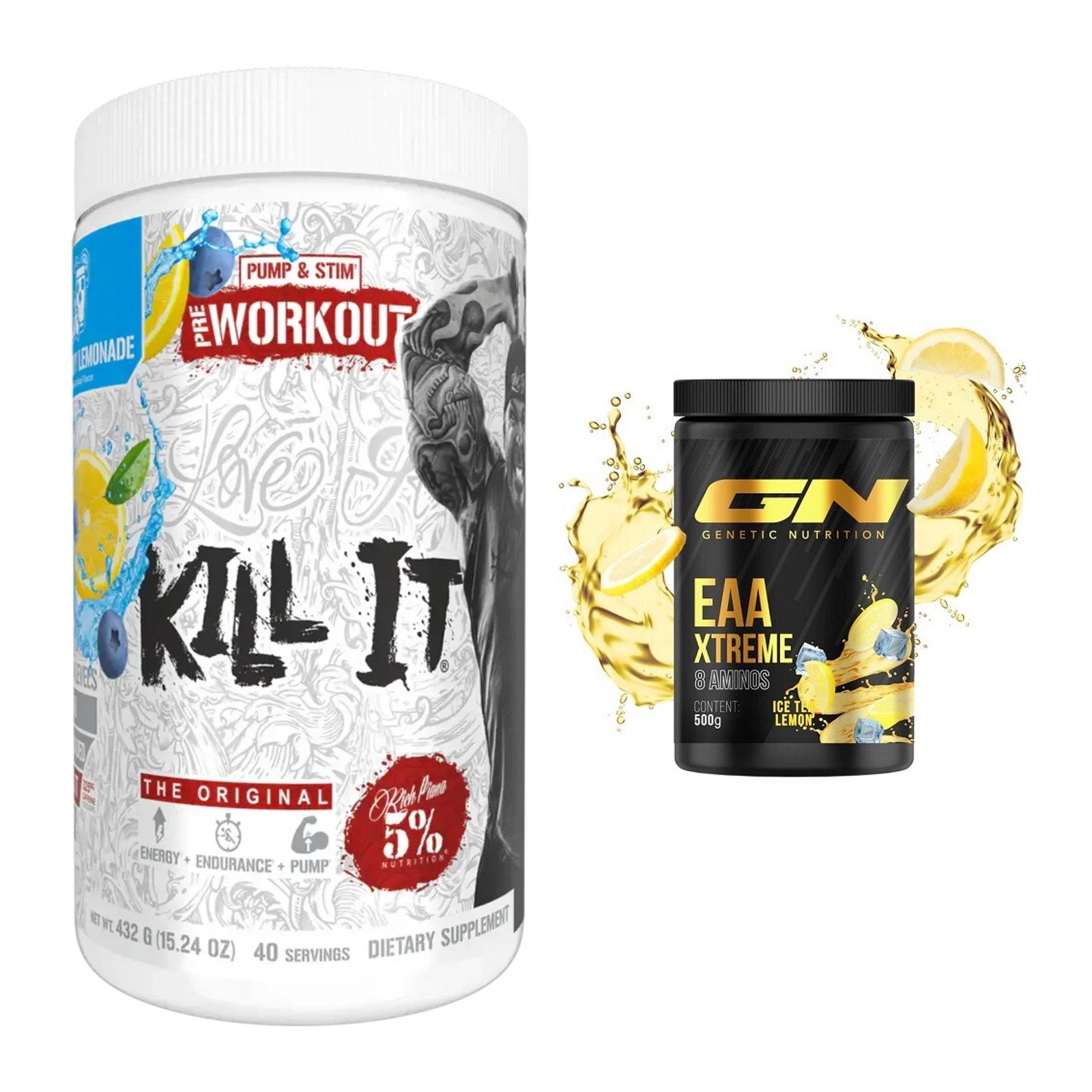 Trainings-Set: Rich Piana 5% Nutrition Kill It + GN EAA Xtreme – alle enthaltenen Artikel