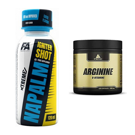 Trainings-Set: FA Nutrition Xtreme Napalm Igniter + Peak Arginin – alle enthaltenen Artikel