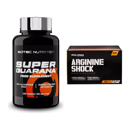 Trainings-Set: Scitec Super Guarana 100 + Body Attack Arginine Shock – alle enthaltenen Artikel
