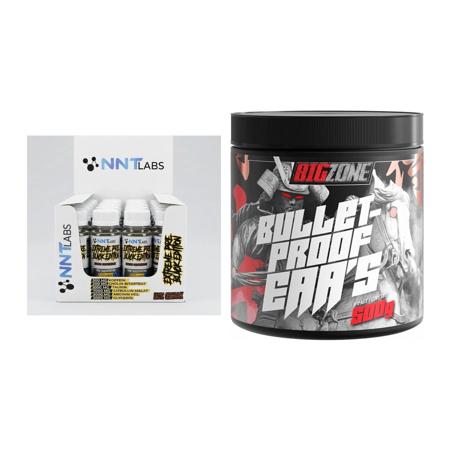 Trainings-Set: NNT Extreme Black Edition + Big Zone Bulletproof EAA's – alle enthaltenen Artikel