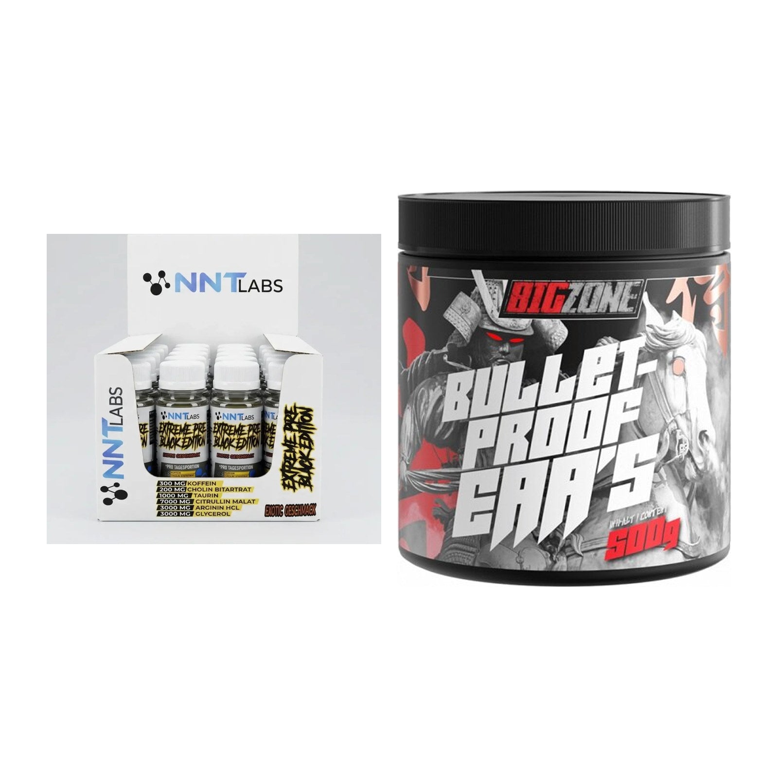 Trainings-Set: NNT Extreme Black Edition + Big Zone Bulletproof EAA's – alle enthaltenen Artikel