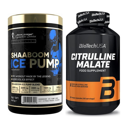 Trainings-Set: Kevin Levrone Shaaboom Ice + BioTech Citrulline Malate – alle enthaltenen Artikel