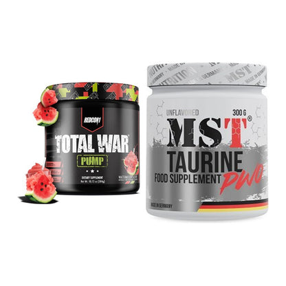 Trainings-Set: Redcon1 Total War PUMP + MST Taurine – alle enthaltenen Artikel