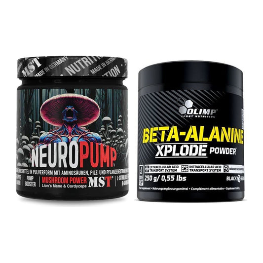 Trainings-Set: MST NeuroPump 270g (Red + Olimp Beta-Alanine Xplode – alle enthaltenen Artikel