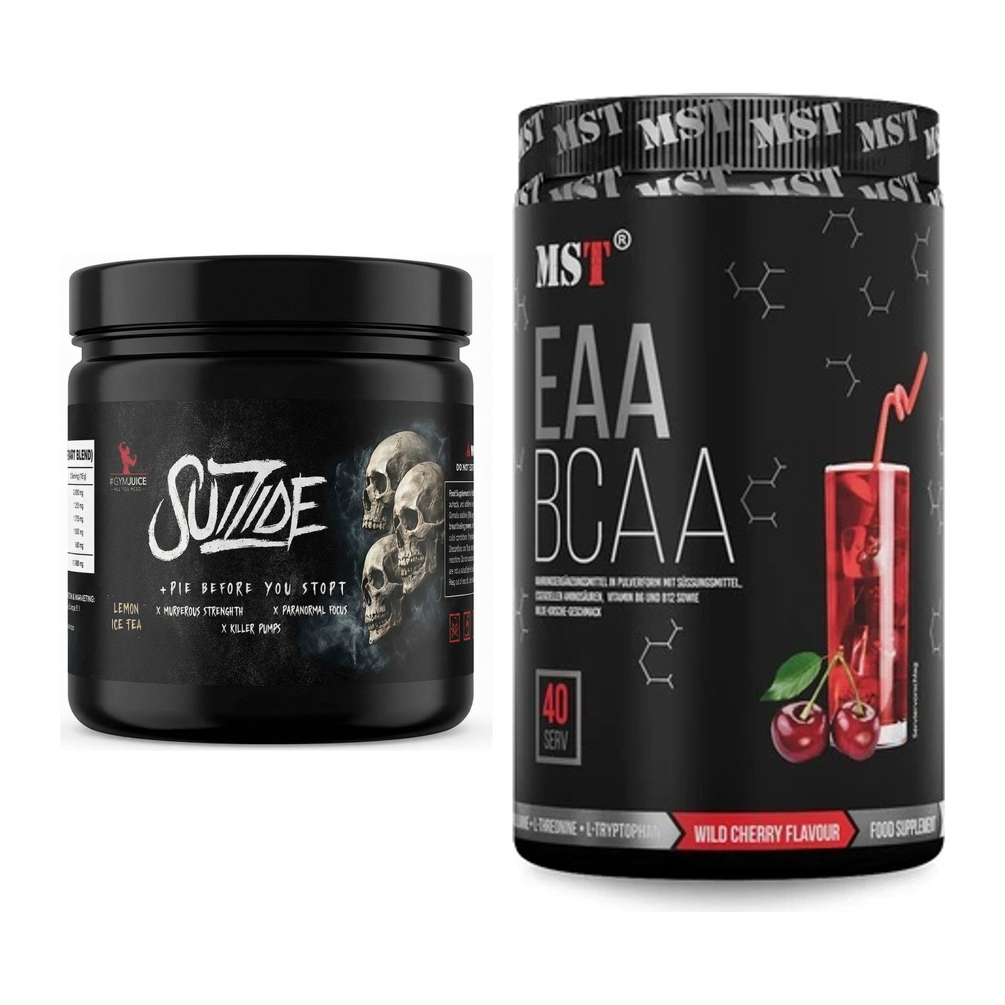 Trainings-Set: #GYMJUICE SUIZIDE Booster + MST EAA & BCAA – alle enthaltenen Artikel