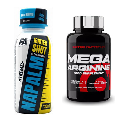 Trainings-Set: FA Nutrition Xtreme Napalm + Scitec Mega Arginine – alle enthaltenen Artikel
