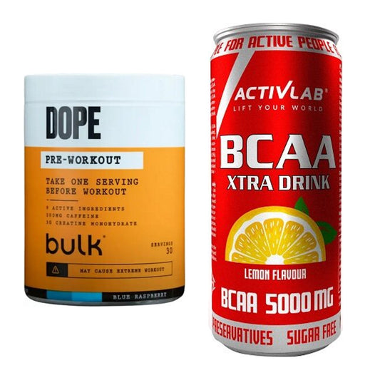 Trainings-Set: Bulk Dope Pre-Workout 30 + Activlab BCAA Xtra Drink – alle enthaltenen Artikel
