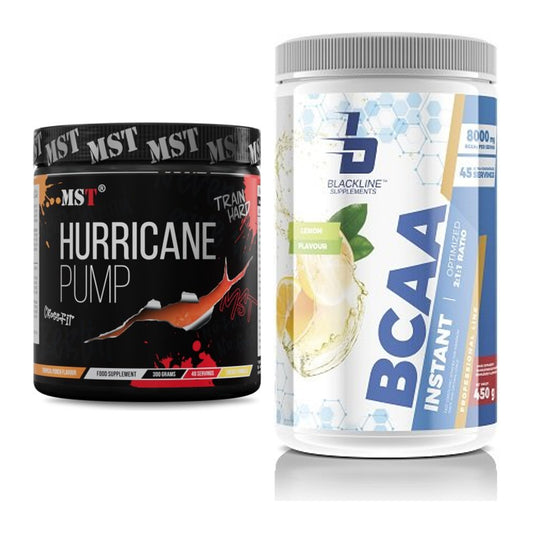 Trainings-Set: MST Hurricane Pump + Blackline Supplements BCAA Instant – alle enthaltenen Artikel