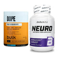 Trainings-Set: Bulk Dope Pre-Workout 30 Serv. + BioTech Neuro – alle enthaltenen Artikel