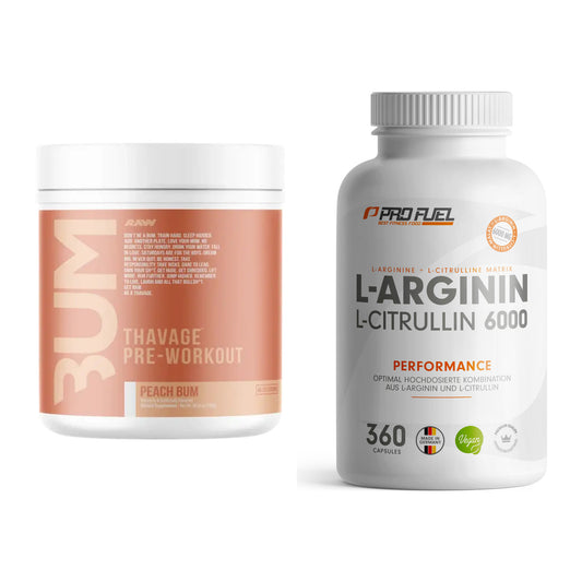 Trainings-Set: RAW Nutrition CBUM Thavage + ProFuel L-Arginin – alle enthaltenen Artikel