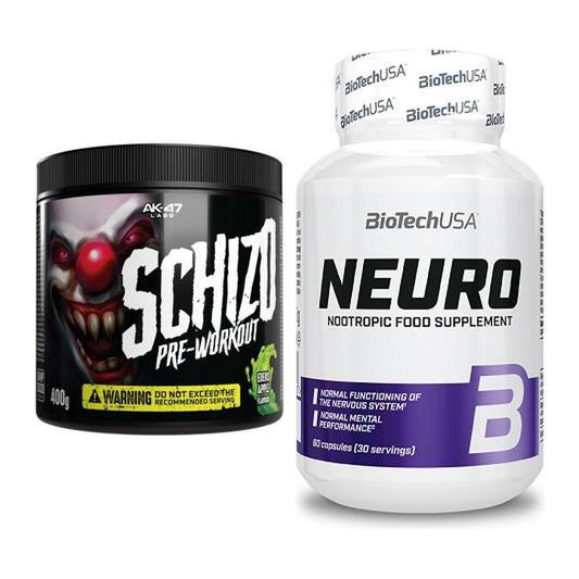 Trainings-Set: AK47 Labs Schizo Pre-Workout + BioTech Neuro – alle enthaltenen Artikel