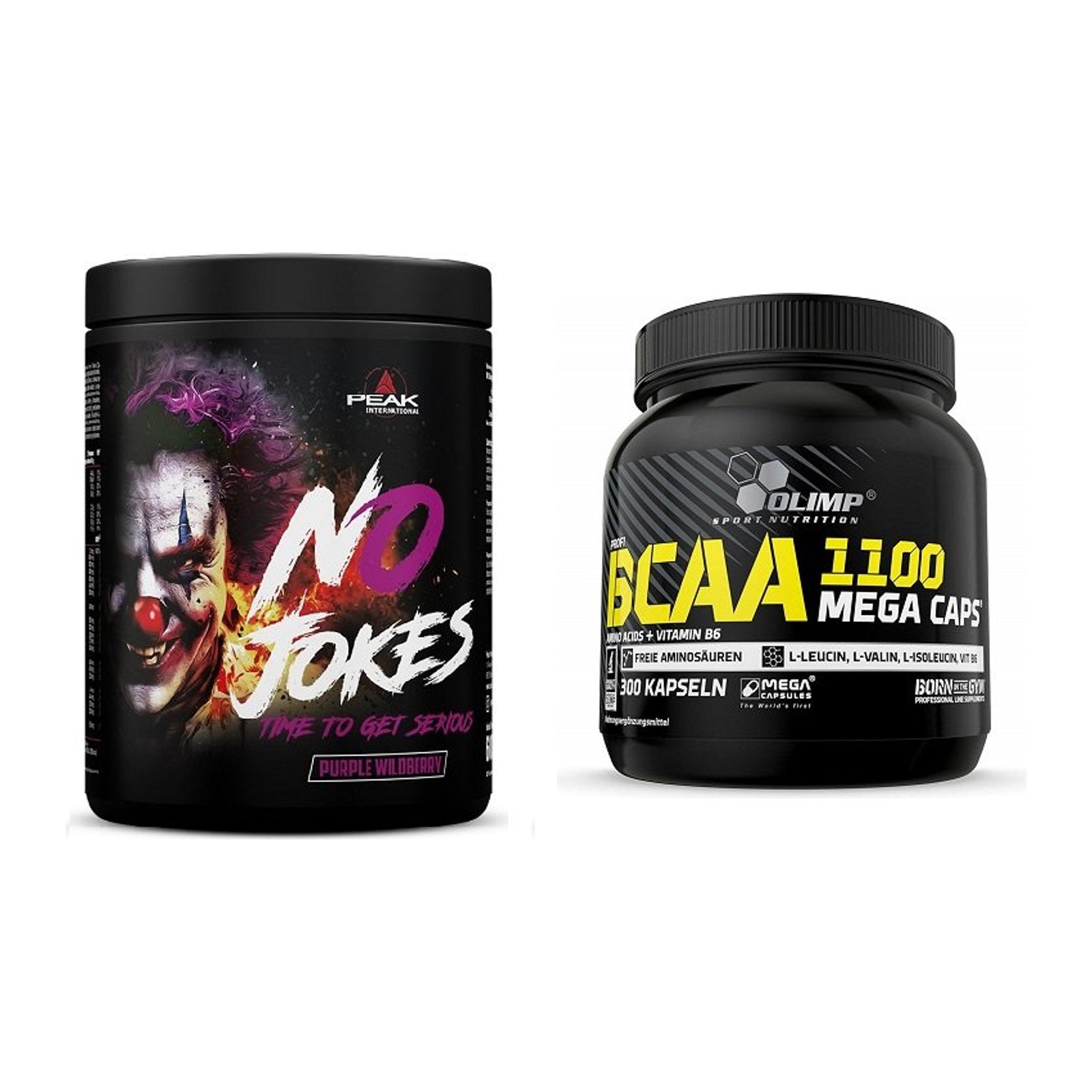 Trainings-Set: Peak No Jokes + Olimp BCAA Mega Caps – alle enthaltenen Artikel