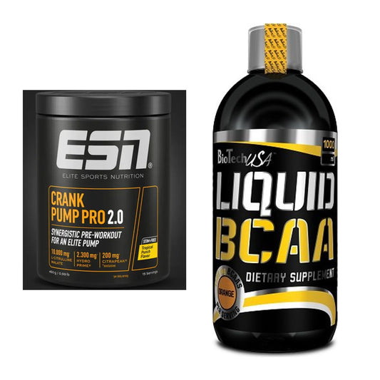 Trainings-Set: ESN Crank Pump Pro 2.0 + BioTech Liquid BCAA – alle enthaltenen Artikel