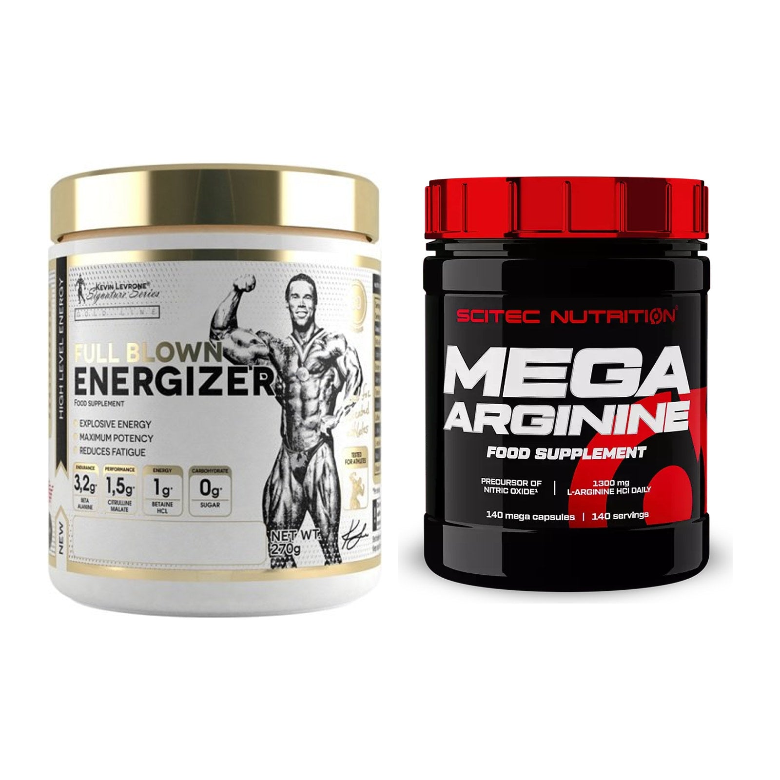 Trainings-Set: Kevin Levrone Full Blown + Scitec Mega Arginine – alle enthaltenen Artikel