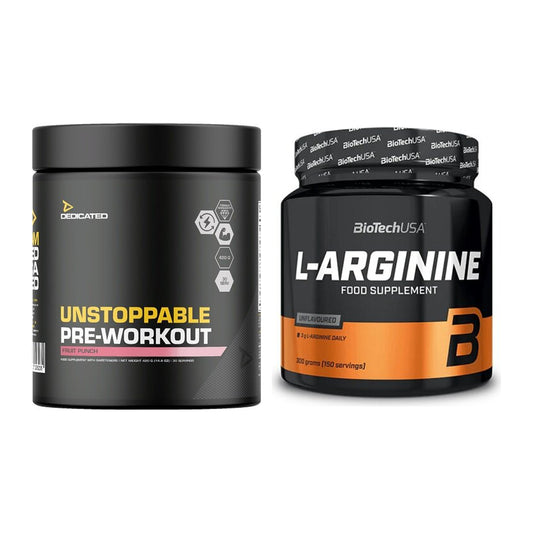 Trainings-Set: Dedicated Unstoppable + BioTech L-Arginin – alle enthaltenen Artikel