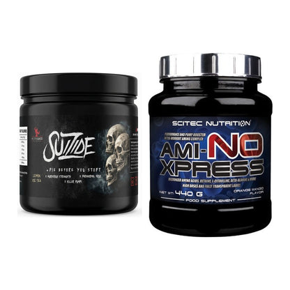 Trainings-Set: #GYMJUICE SUIZIDE Booster + Scitec Ami-NO Xpress 440g – alle enthaltenen Artikel