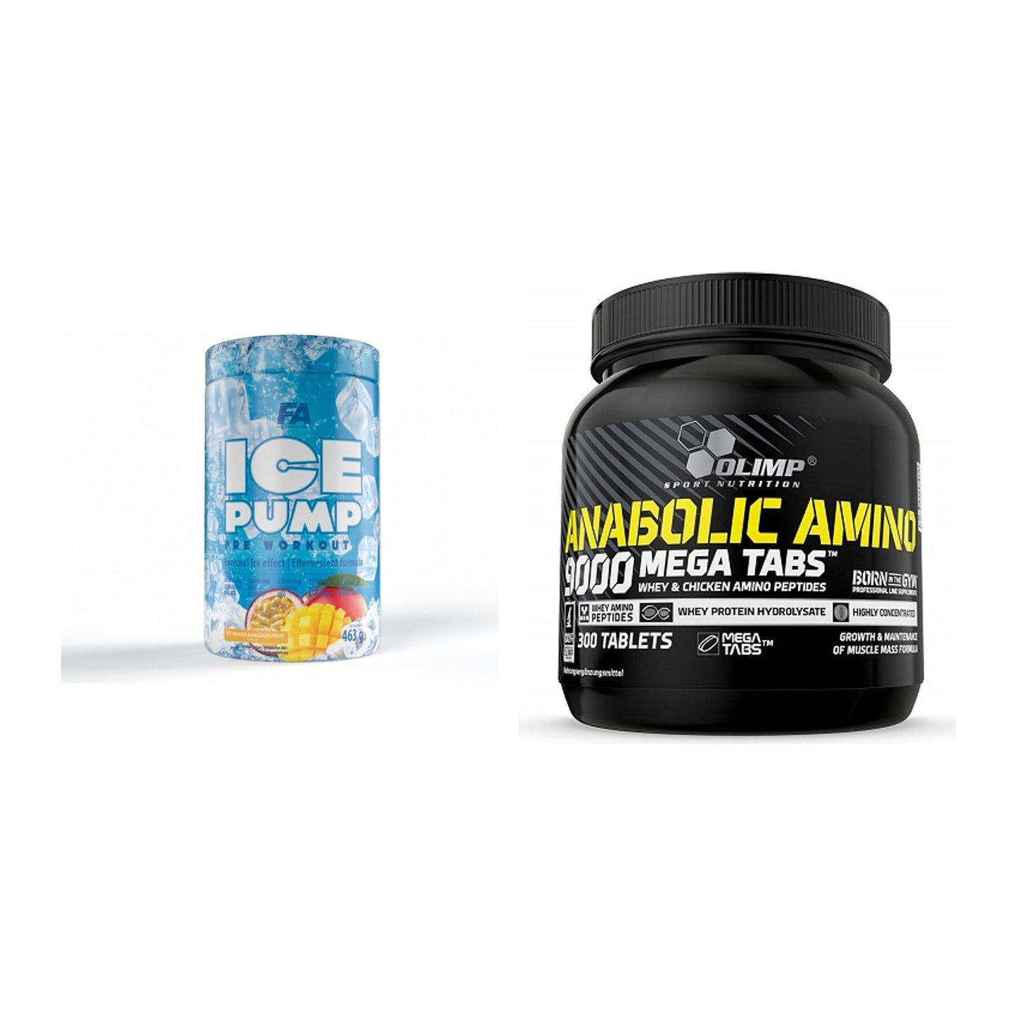 Trainings-Set: FA Nutrition ICE Pump + Olimp Anabolic Amino 9000 – alle enthaltenen Artikel