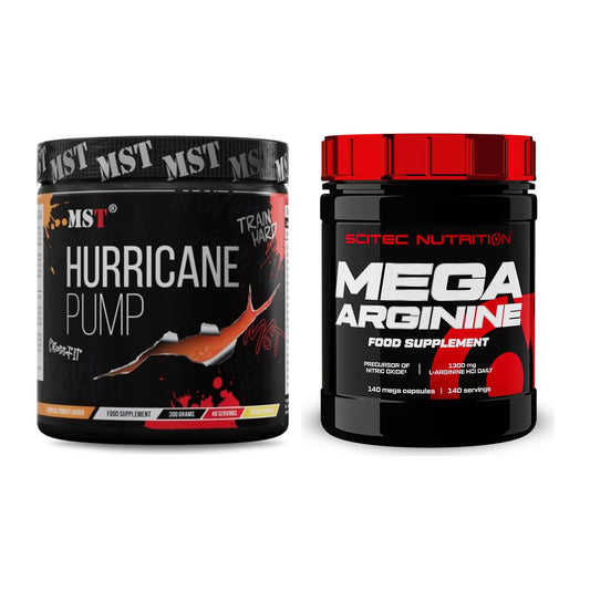 Trainings-Set: MST Hurricane Pump + Scitec Mega Arginine – alle enthaltenen Artikel
